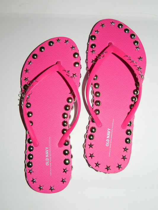 "Super Stunner" Flip Flops- hot pink