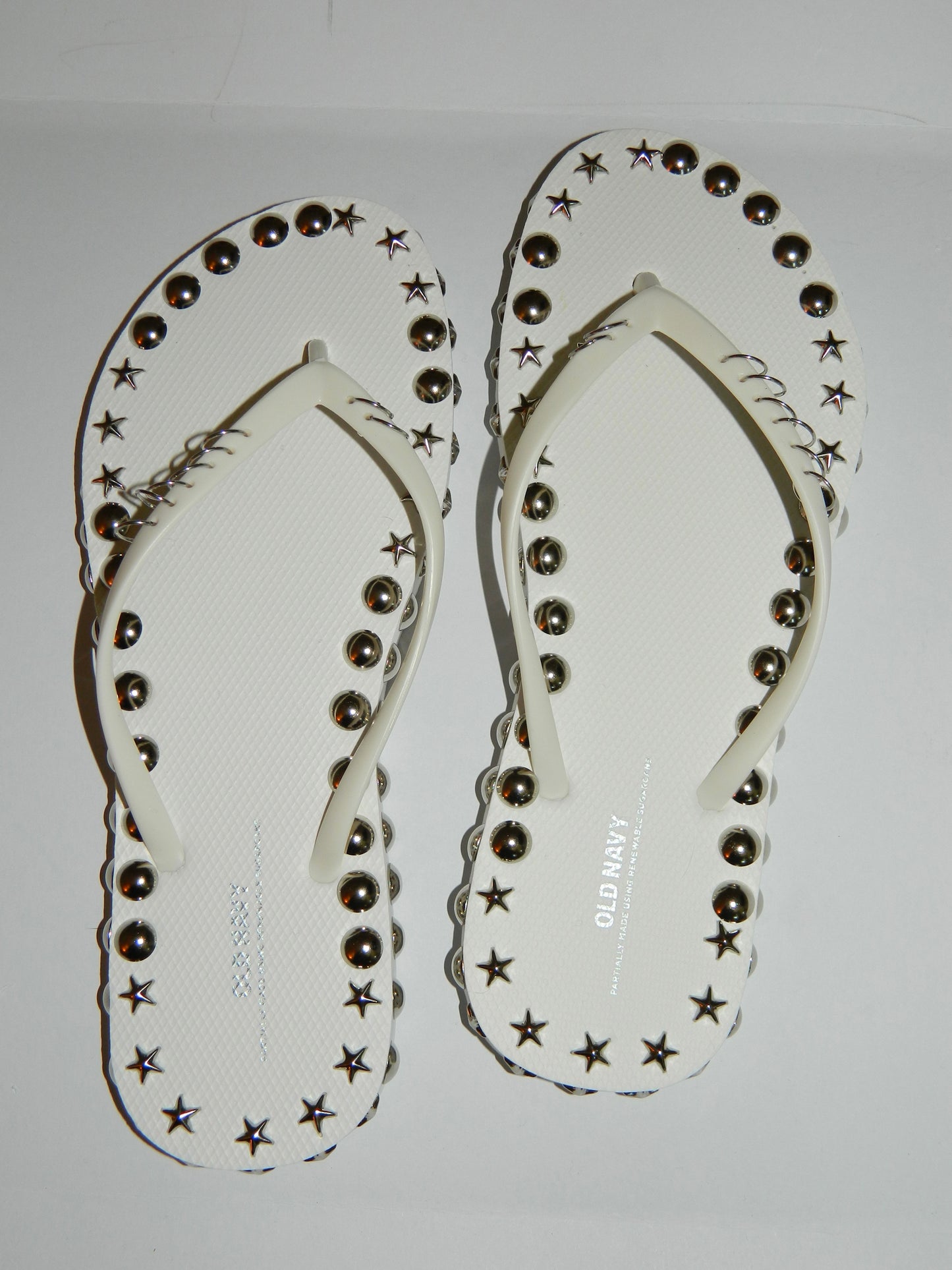"Super Stunner" Flip Flops- white