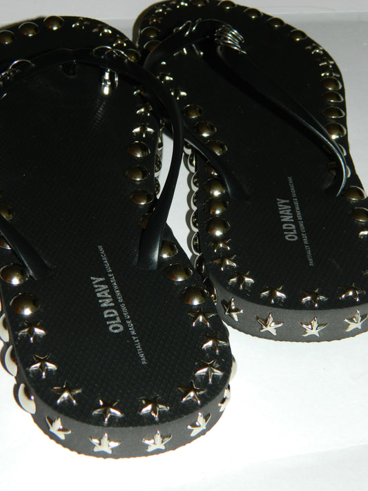 "Super Stunner" Flip Flops- black