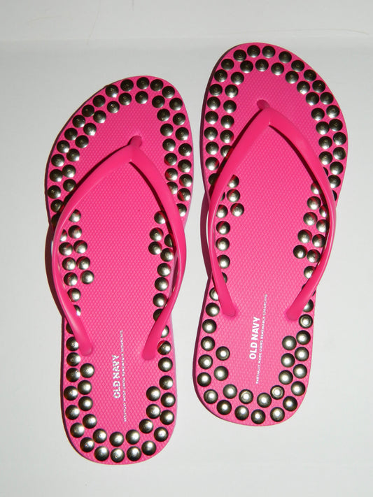 "Classic Stunner" Flip Flops- hot pink