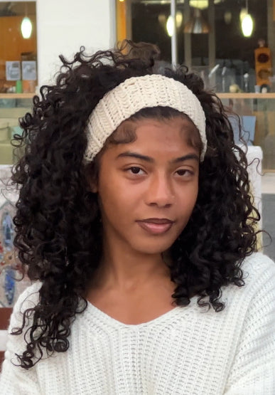 "All In" Headband- cream